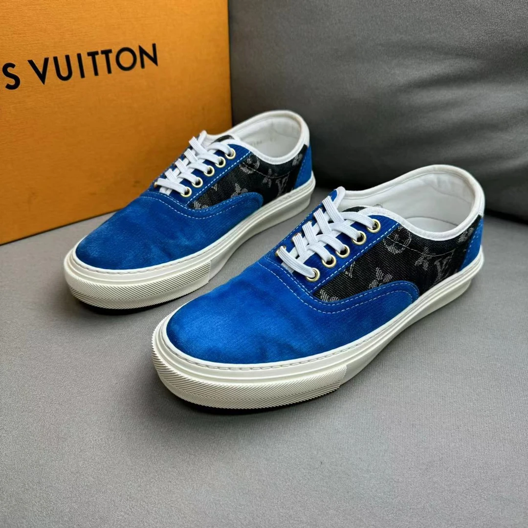 LouisVuitton/路易威登蓝灰牛仔夏季时尚百搭板鞋 40.5码/96新