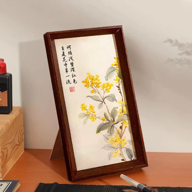 【桂花】短长条款书法摆台文艺书法桌面摆件高级感简约相框摆件