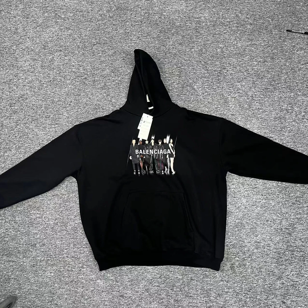 【聚星甄选】Balenciaga/巴黎世家黑色人像logo卫衣  xs码  jxsc128
