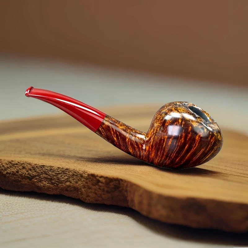 意大利雅法烟斗光面河豚斗坎伯兰嘴石楠木手工进口斗榴皮饱满
