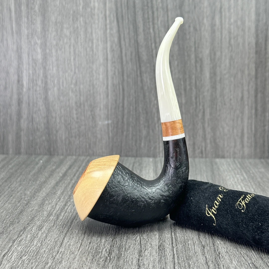 伊万罗马尼洛葫芦斗空腔黑色喷砂斗石楠木斗钵橄榄木葫芦盖进口斗