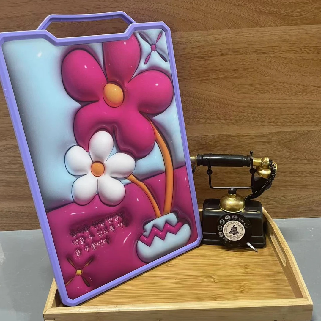 【主播优选】家用创意网红多功能立体双面时尚可爱不锈钢菜板防滑