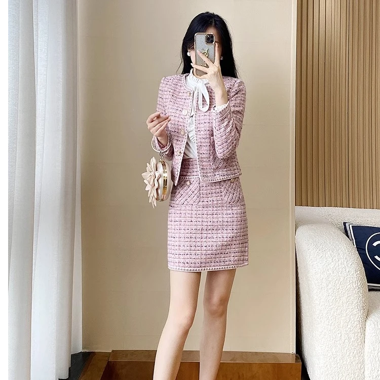 2024年小众轻奢套装裙端庄大气两件套显瘦冬装搭配一整套1171