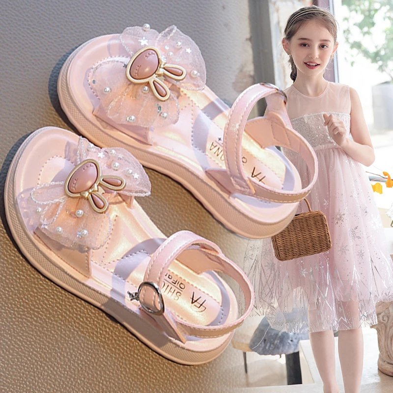 高品质女童鞋凉鞋爆款2024夏季公主鞋女款夏款儿童女孩软底沙滩鞋