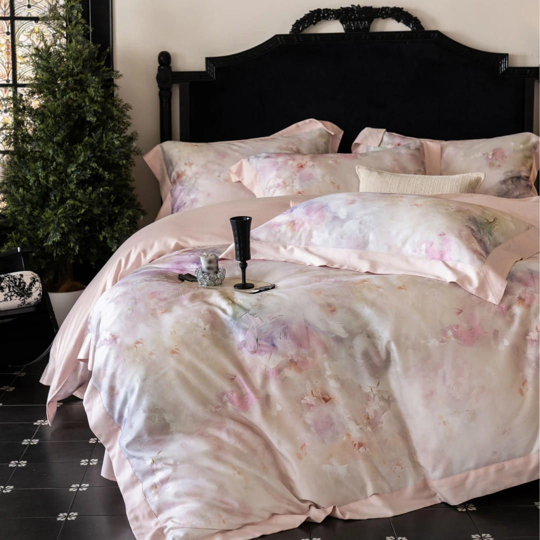 【专版花型•天丝棉磨毛系列】天丝棉轻奢数码印花款四件套