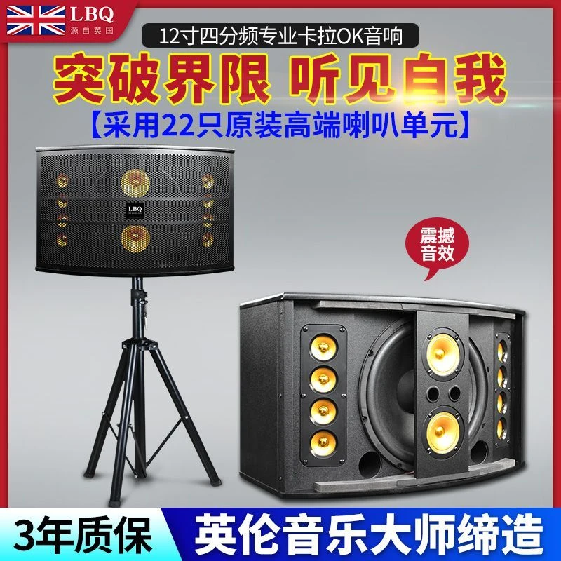 10英国LBQ专业12寸三分频大功率卡包音响10寸家用KTV卡拉OK音箱