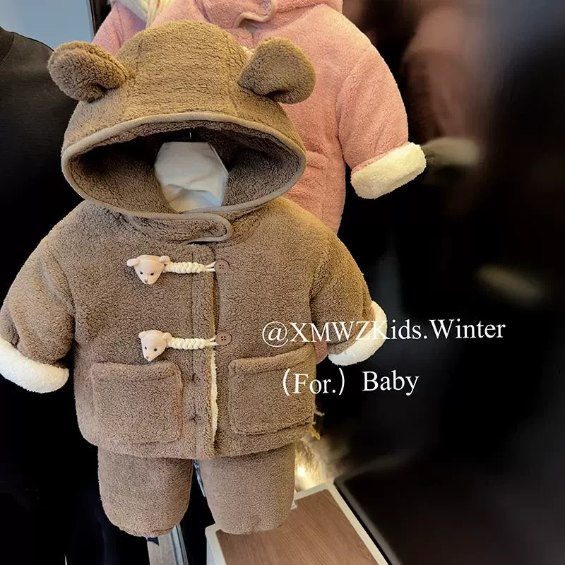 【清~现】6924SY106咖色三层加厚家居服