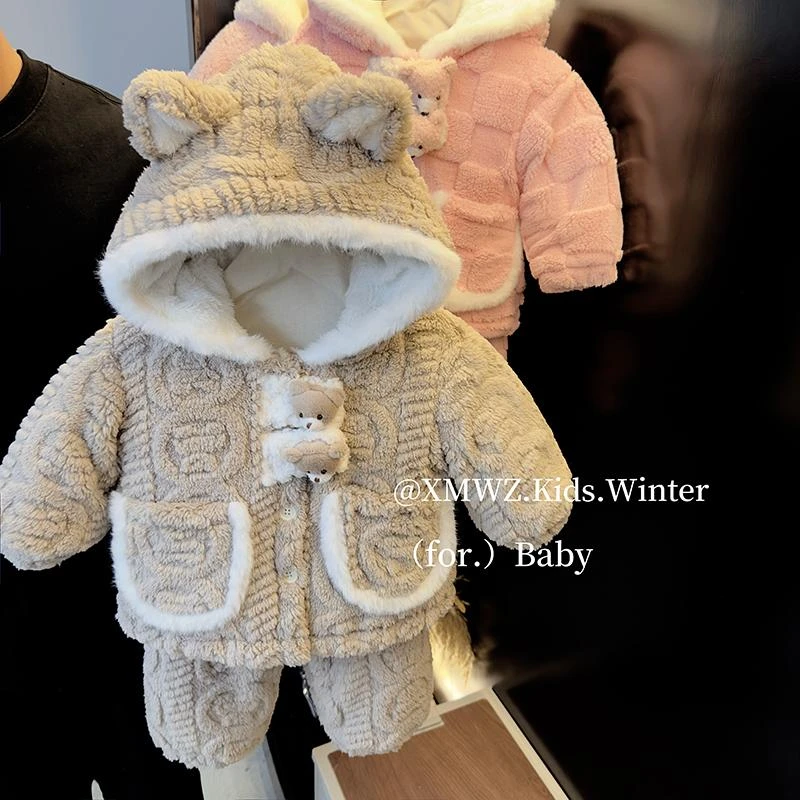 【清~现】6524SY97卡其色家居服三层加厚