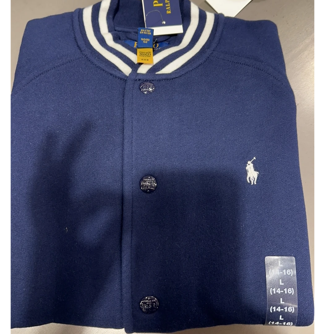 Ralph Lauren拉夫劳伦 男大童【青少年】 藏蓝色 圆领加绒棒球衫