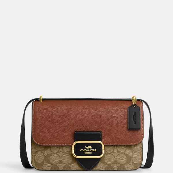 【裸包 清仓处理】COACH蔻驰 Morgan 南瓜色大号豆腐包斜挎包CM713