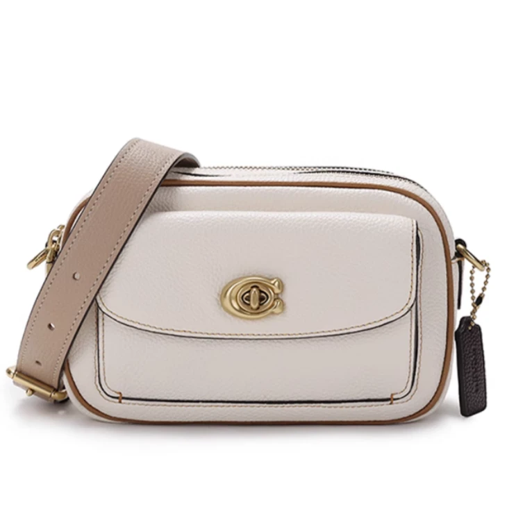【XIAO】COACH/蔲驰专柜Willow白色相机斜挎包 21*13*7cm