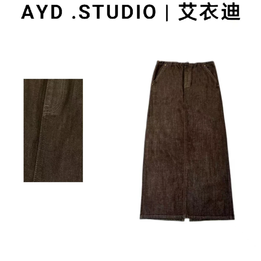 AYD简约牛仔复古显瘦半身裙#5001