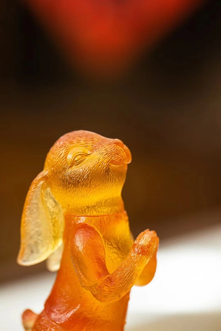 古法琉璃许愿兔香薰炉线香插礼盒装送香