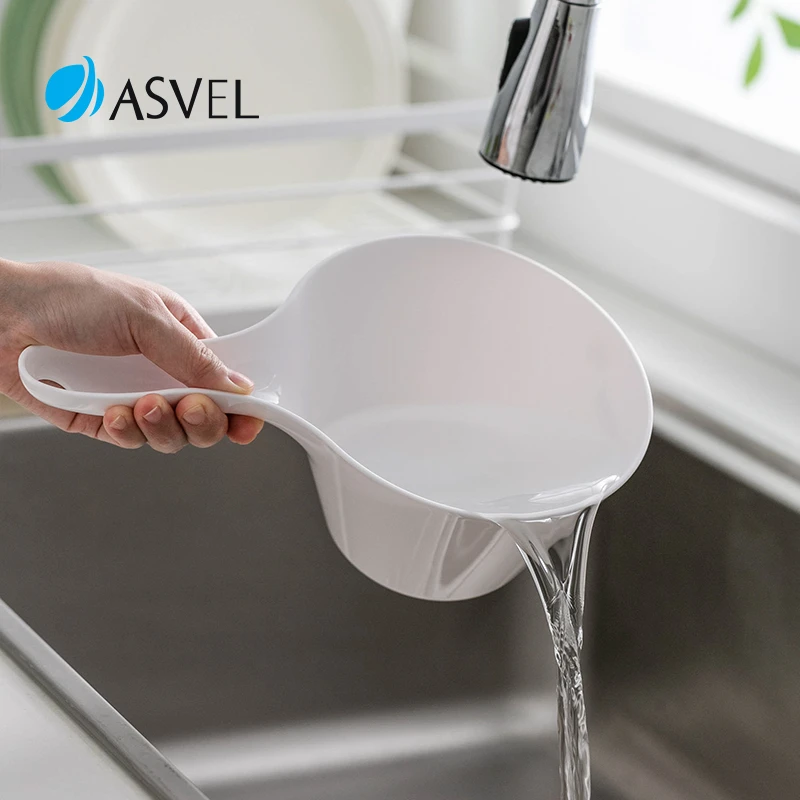ASVEL舀水勺日本进口厨房家用水瓢浇花瓢卫浴儿童塑料洗头勺子