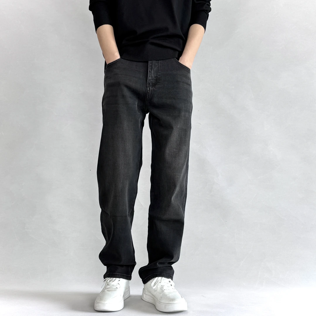 【宽松直筒】弹力牛仔裤男款美式高街休闲百搭痞帅风经典