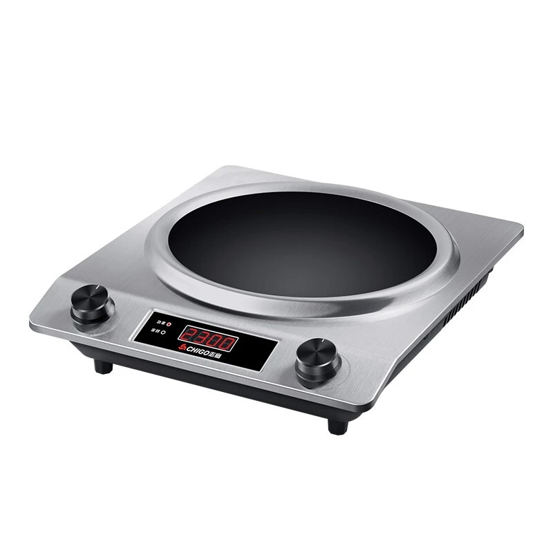 Chigo/志高NLG73凹面电磁炉2300W功率旋钮控制小型商用猛火灶凹型