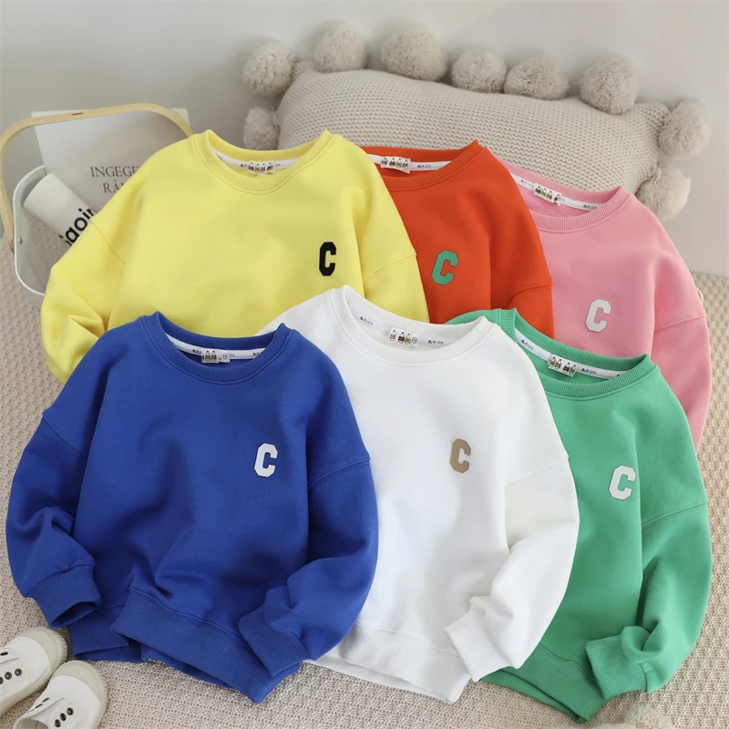 22-M11男童春季套头圆领卫衣2025春秋儿童休闲宽松宝宝洋气上衣