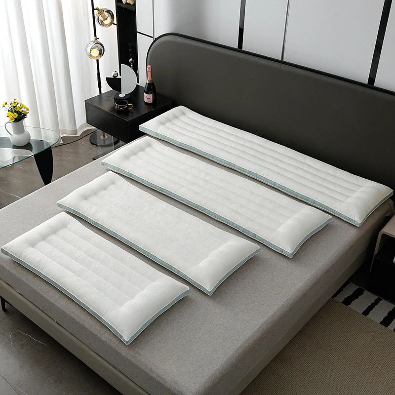 护颈双人长枕头1米1.5情侣亲子枕护颈椎1.8米舒适枕芯家用助睡眠
