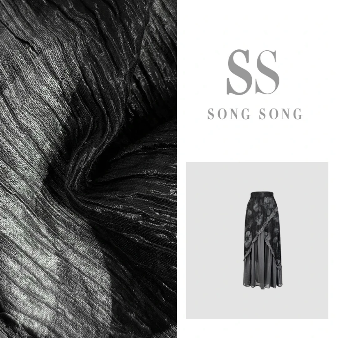 SONG-原创新款【出水芙蓉】百搭高级设计感不规则荷叶摆半身裙