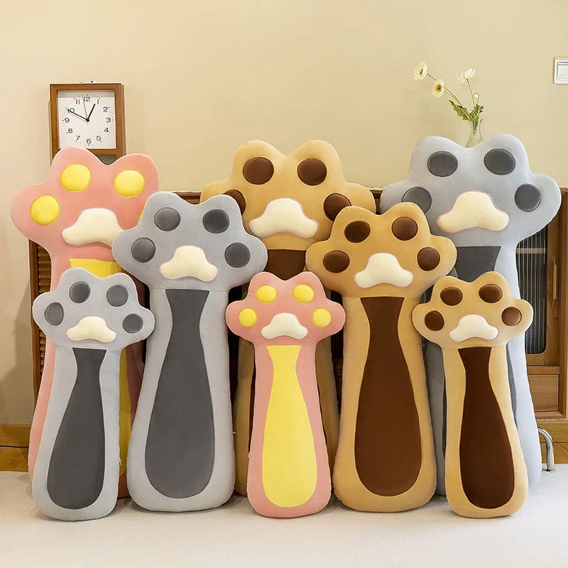 猫咪猫爪抱枕床头宿舍长条午睡枕夹腿陪睡男生款抱着睡觉女生礼物