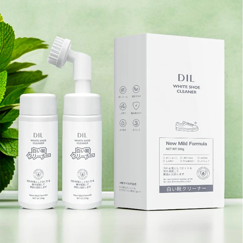 DIL多功能小白鞋清洗剂200g*2瓶洗鞋神器去黄污增白白鞋刷擦鞋