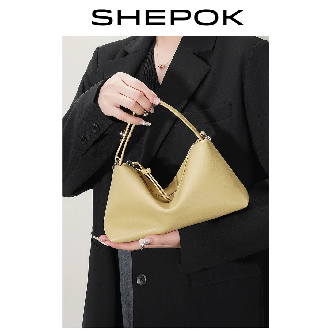 西泊克包包女新款时尚饭盒包枕头包高级感小众设2303轻奢气质