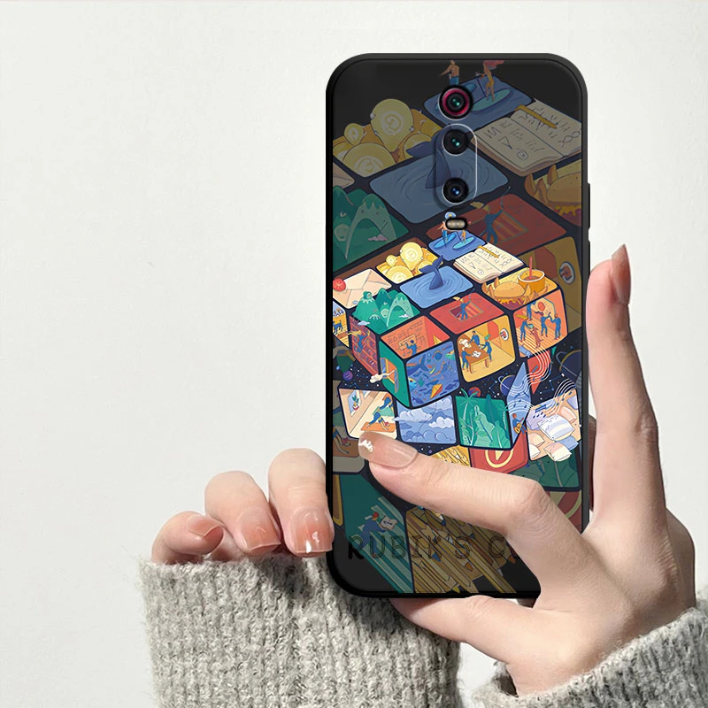 红米k20手机壳k20pro尊享版涂鸦魔方M1903F10A卡通k20pro防摔超薄
