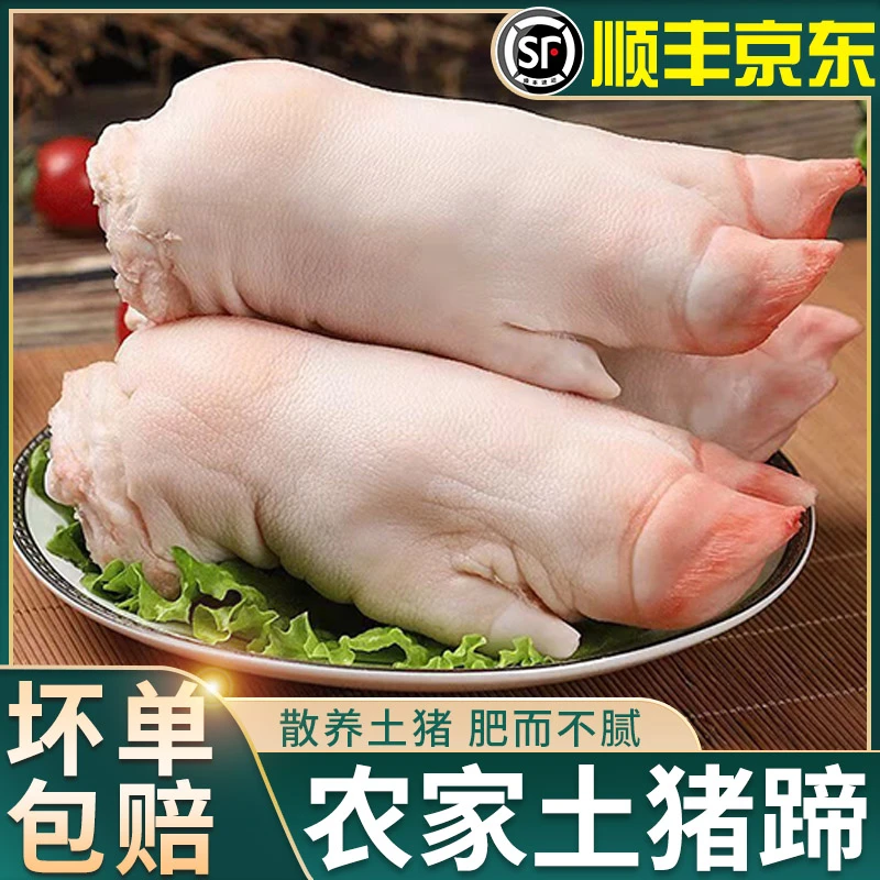 K【带筋10只】猪蹄新鲜速冻整只猪脚前后蹄随机约4-6两/个