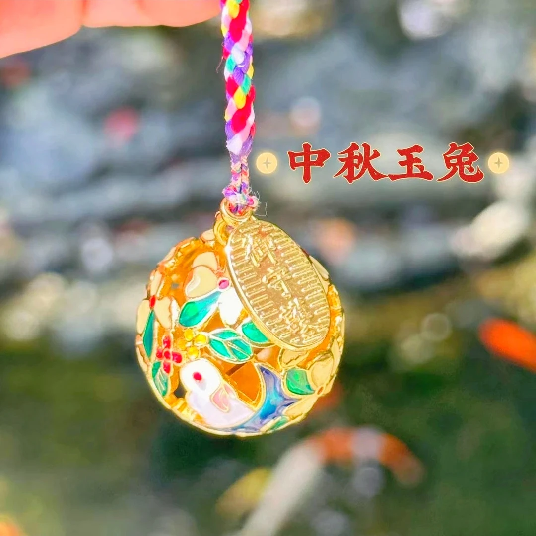 合金皮质吊坠 【元宵新款】兔铃铛挂坠 团圆 手机挂坠包挂