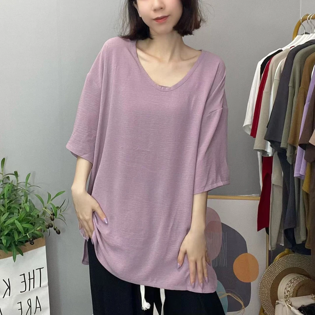 夏季新款宽松大板型休闲百搭t恤GY66130