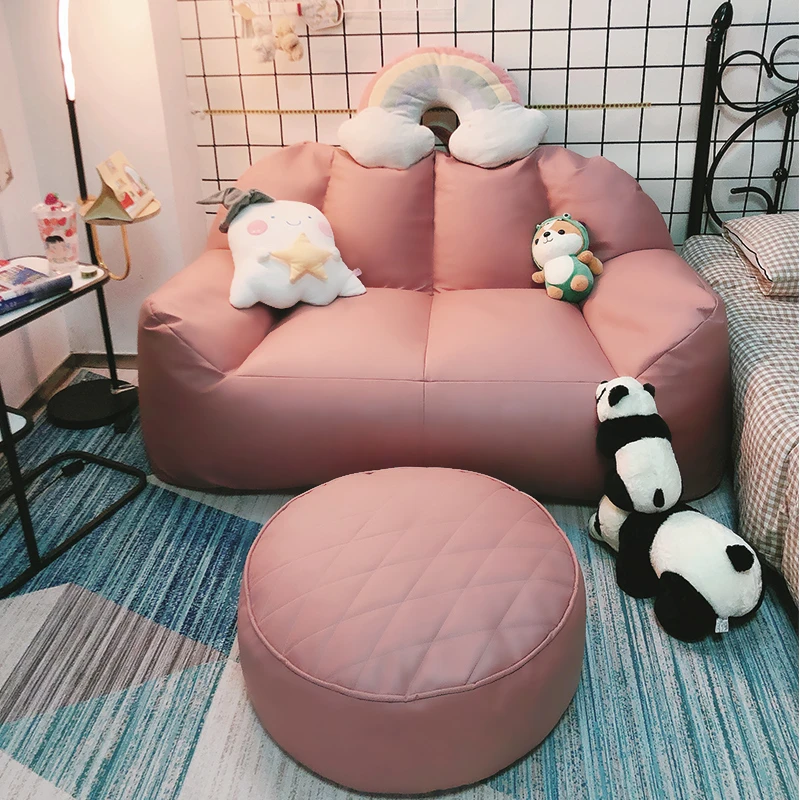 单人沙发椅创意简约休闲榻榻米家居卧室可躺可睡单人女孩落地躺椅