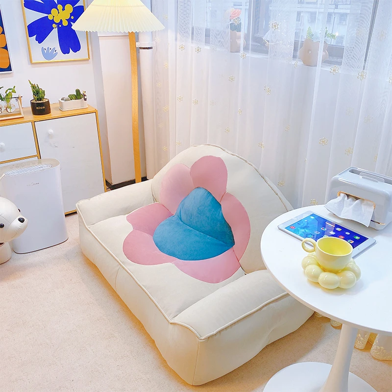 网红花朵懒人沙发可躺可睡女生卧室小型可爱双人榻榻米阳台出租房