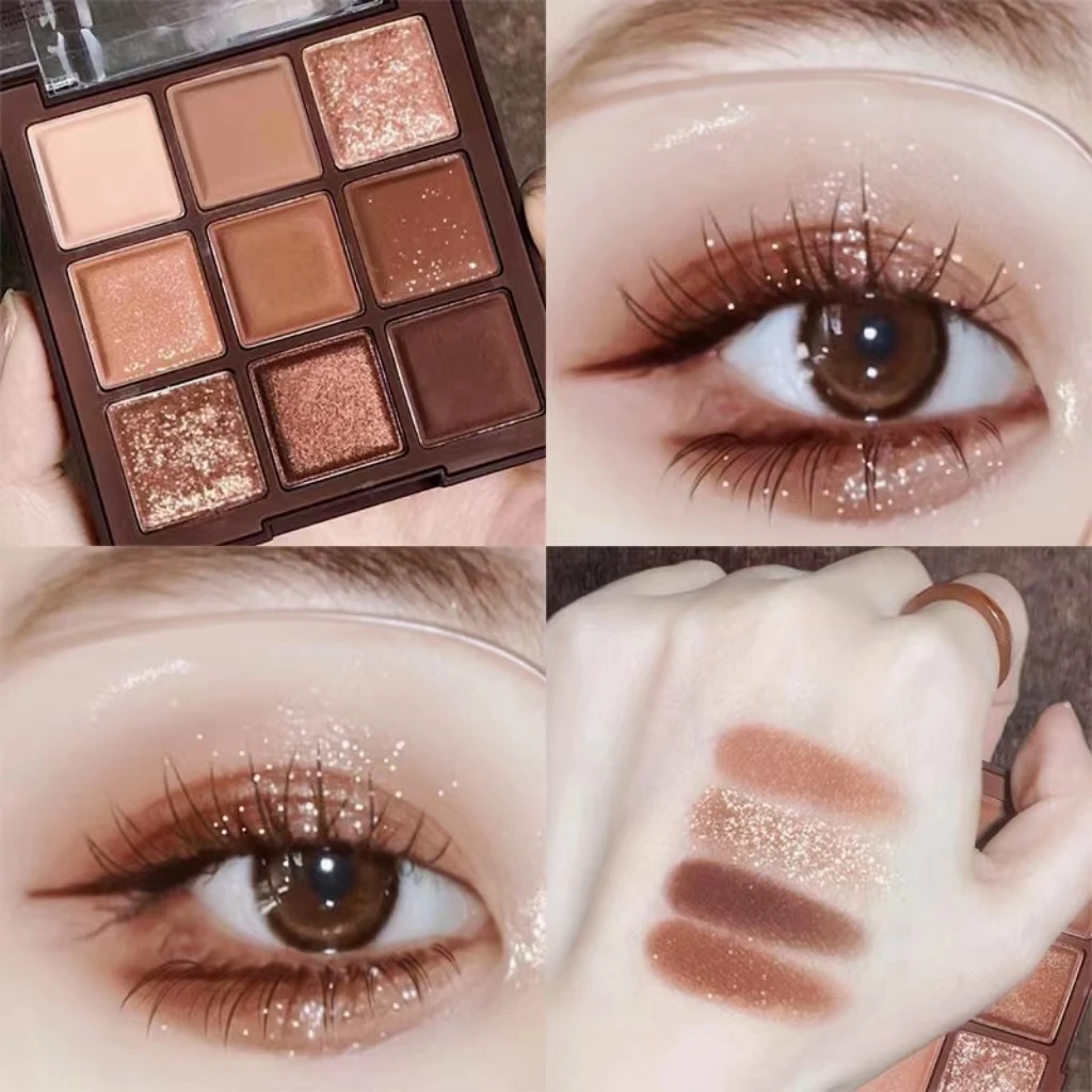 眼影盘推荐网红爆款夏季大地色学生党日常妆容化妆品高光提亮眼影