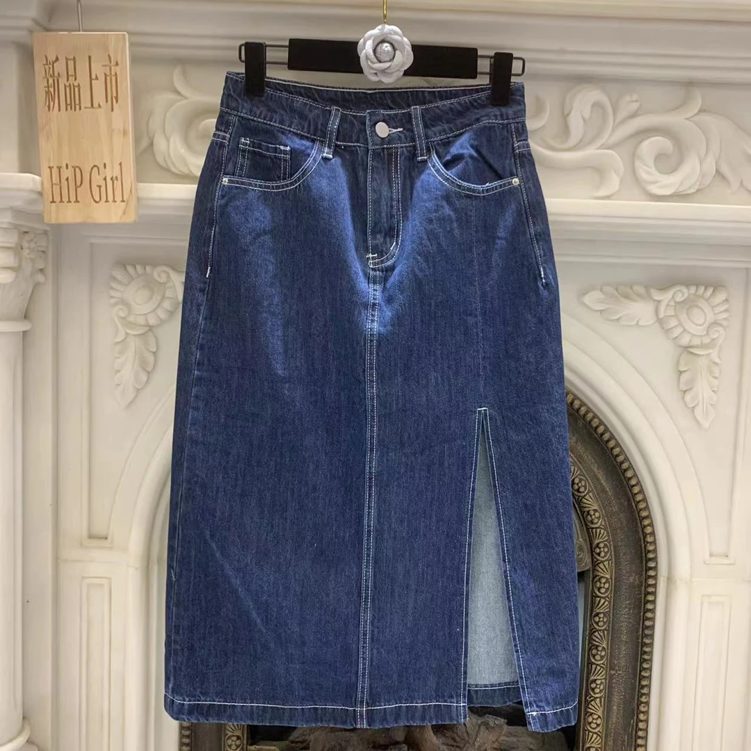 【苏哼哼】牛仔短裙休闲裤港风欧款高级女装裙春夏烫钻202215243