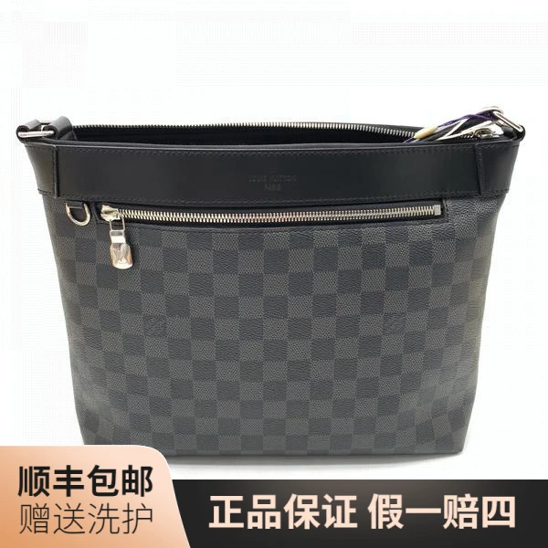 95新 LouisVuitton/路易威登 LV黑棋盘格斜挎包（小）/10017603二奢