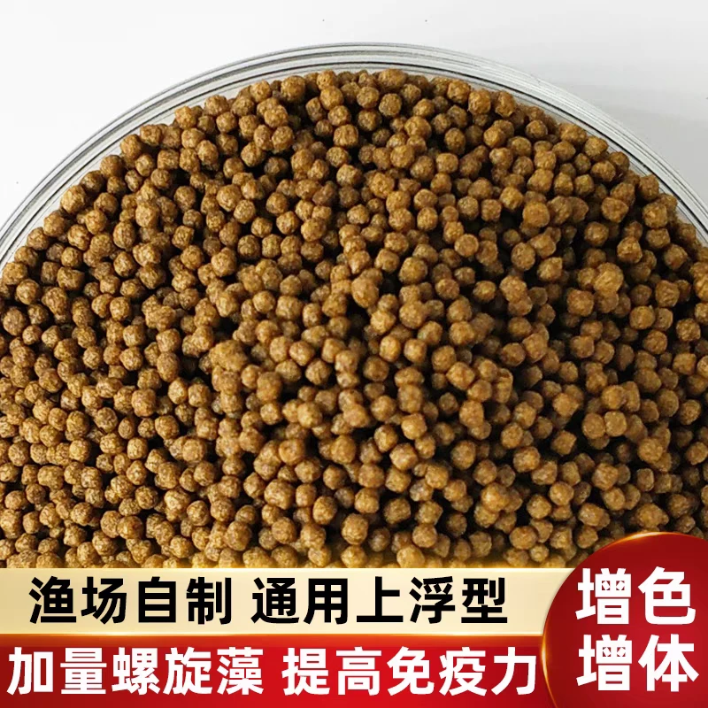 锦鲤饲料鱼食小颗粒上浮通用增色增肥不浑水