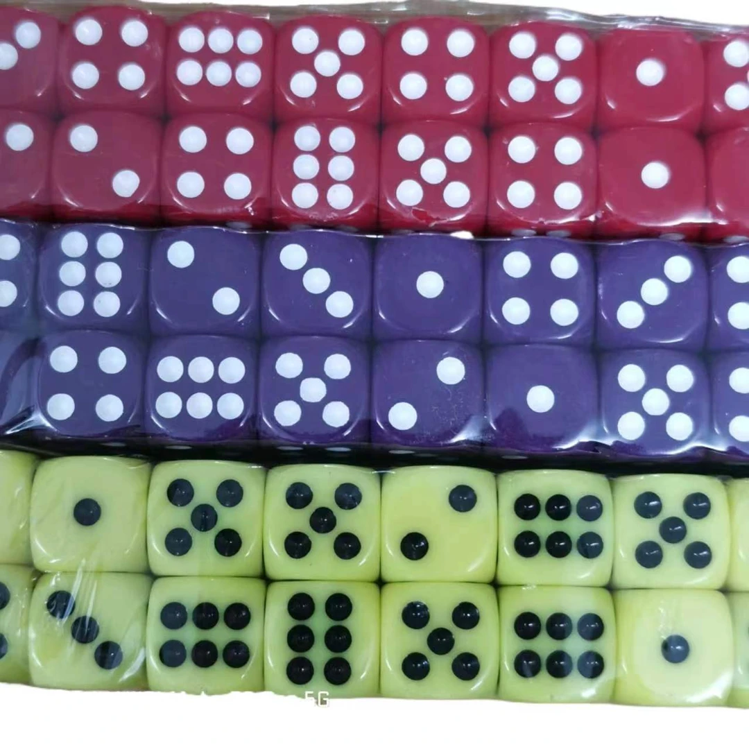 12号圆角骰子一点印小眼2杠斜红紫黄色子酒吧KTV夜店棋牌馆麻将机