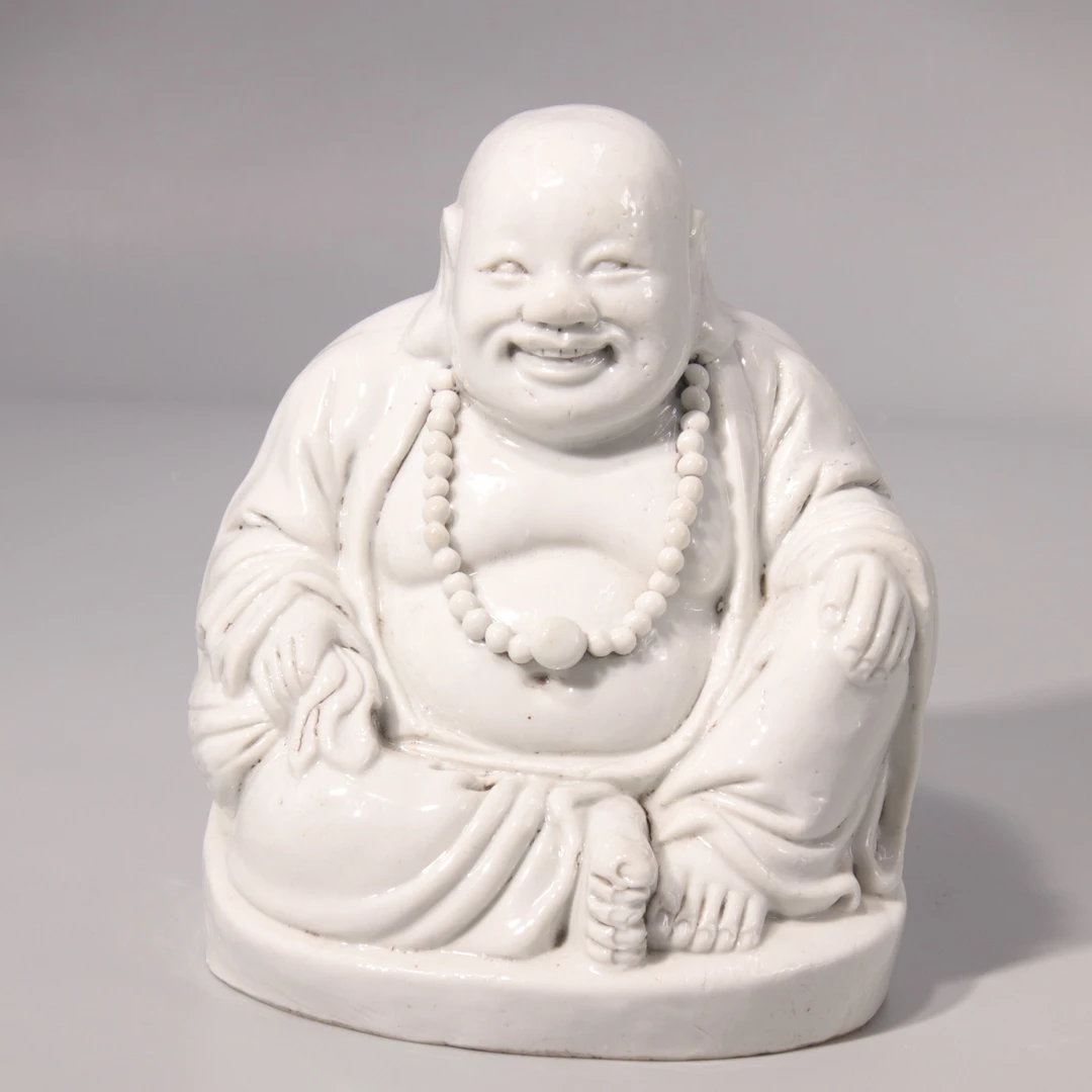 甜白釉弥勒像H408-372
