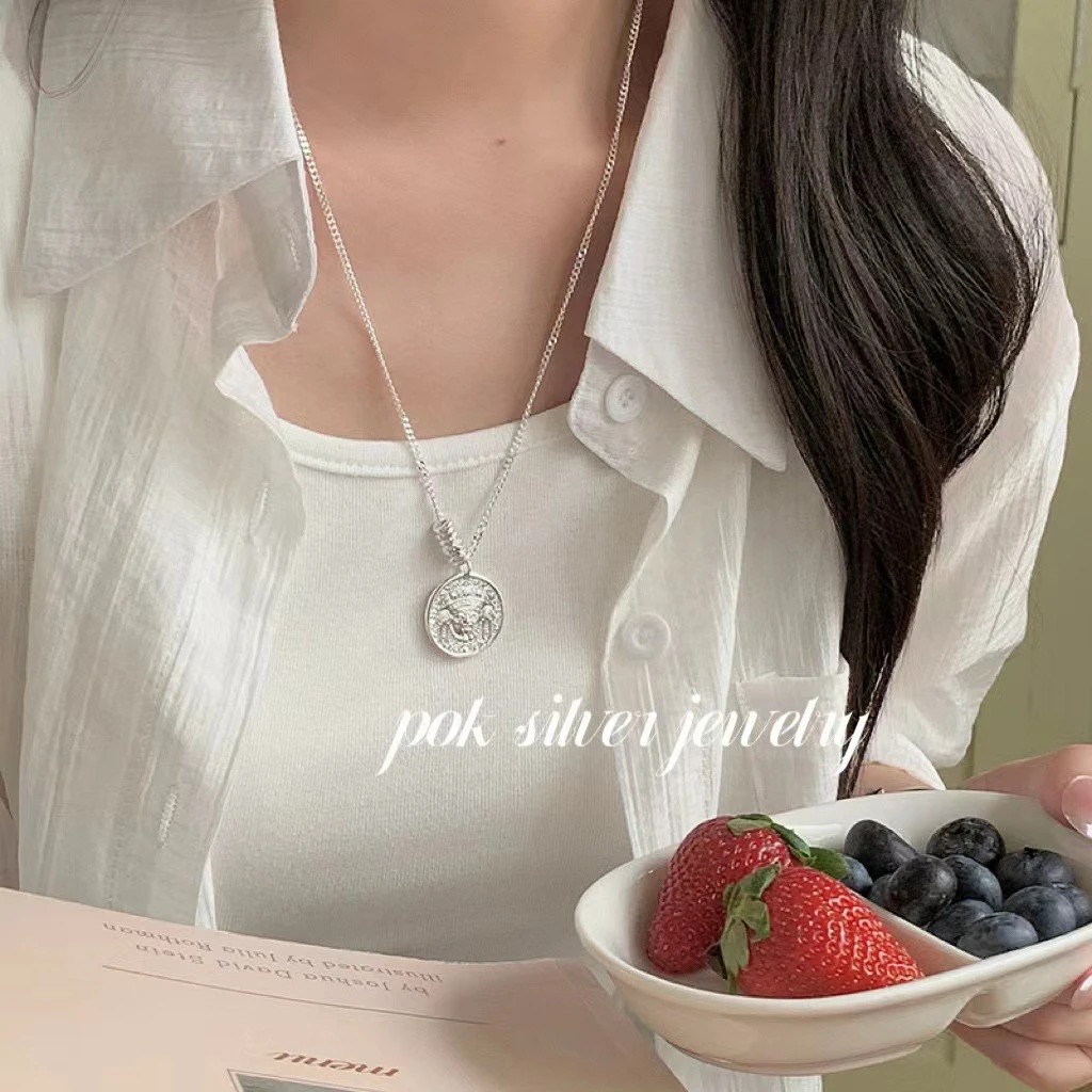 坠链均925银 藏式高级毛衣链扎基拉姆配饰轻奢小众高级感百搭个性