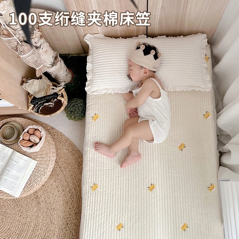 弗贝思婴儿床床笠纯棉a类新生宝宝专用拼接床单儿童床垫罩可定制