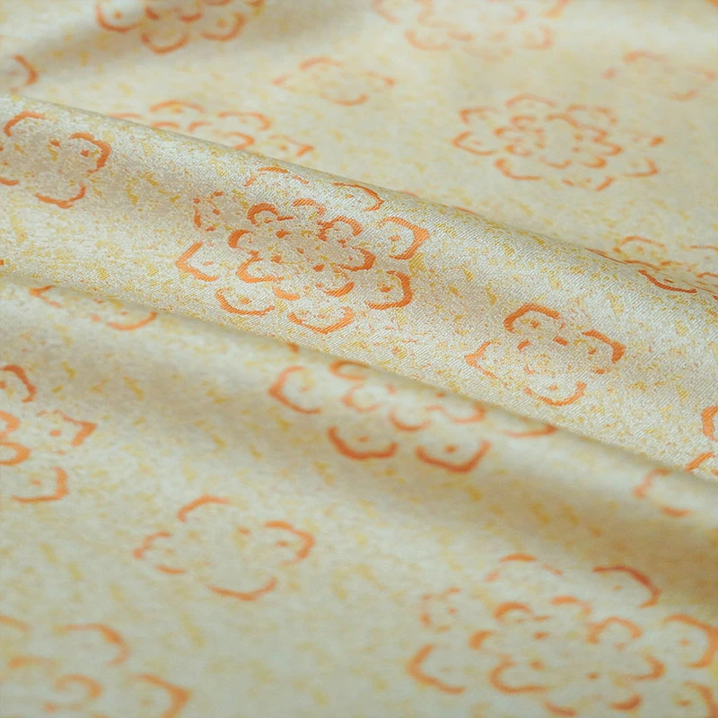 上久楷宋锦【敦煌团花纹锦】140门幅桑蚕丝面料【一经裁剪概不退换】