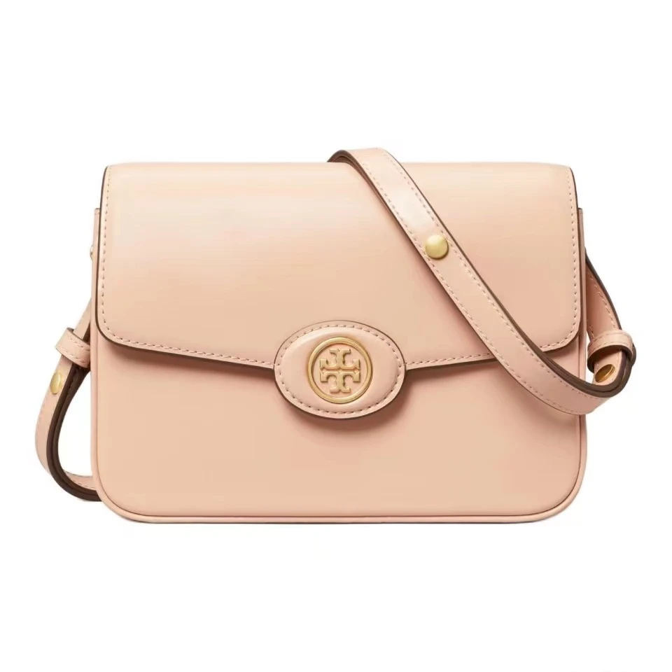 TORY BURCH/汤丽柏琦上班通勤包女款浅粉色中号单肩包143122-260