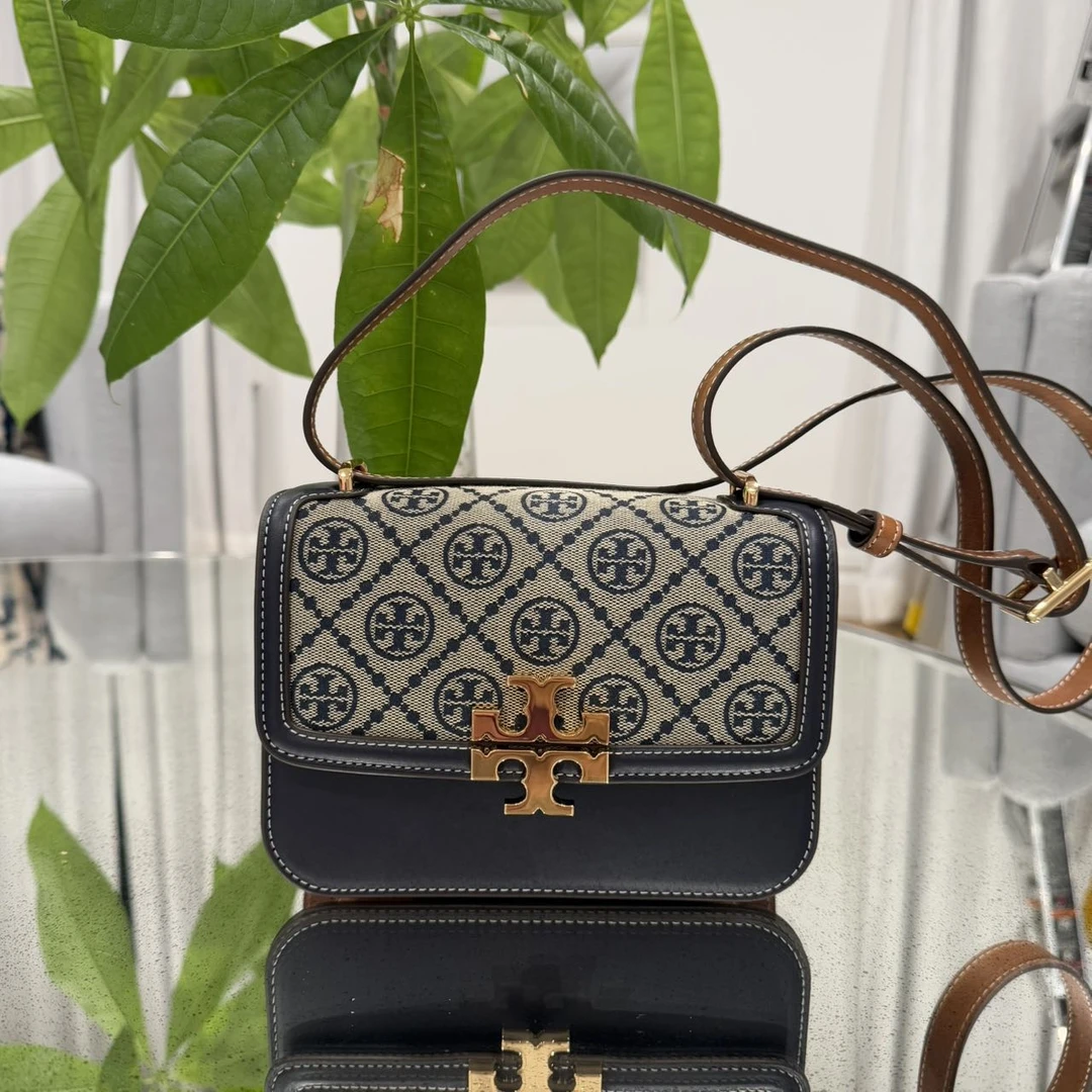 Tory Burch汤丽柏琦 XG ELEANOR老花拼色金砖太子妃166168-405