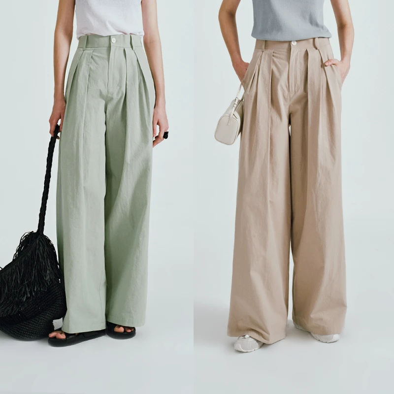 INYASAKO韩国进口凉感棉麻衣橱B备显瘦时装休闲裤