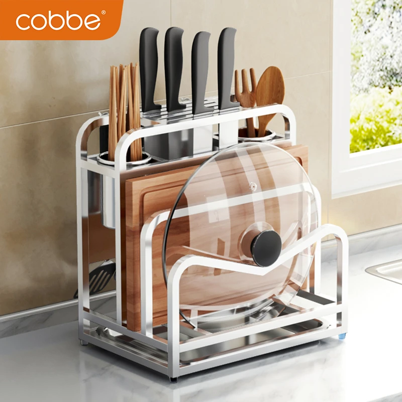 Cobbe卡贝厨房置物架收纳架护手防护刀架刀板挡刀筷子多功能家用