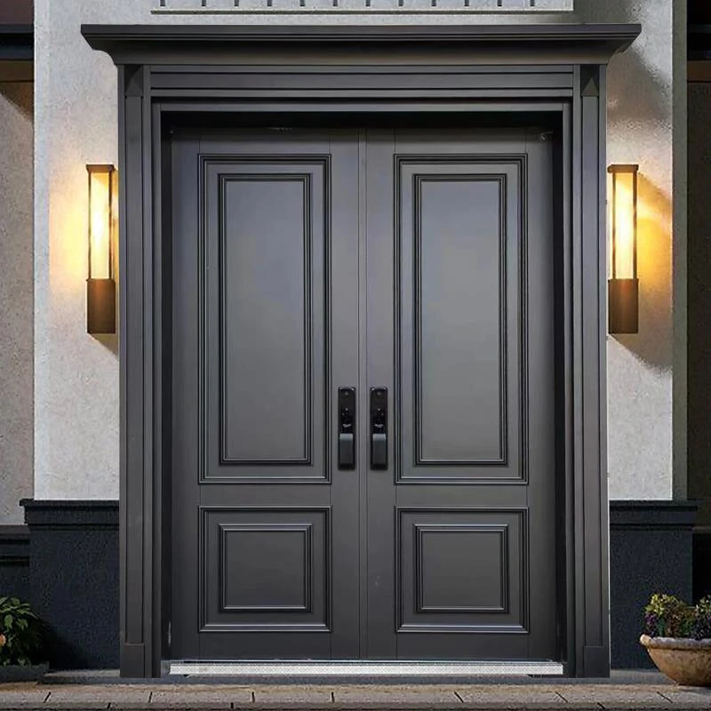 铸铝门别墅大门双开门进户门防盗门家用乡村庭院农村自建房入户门