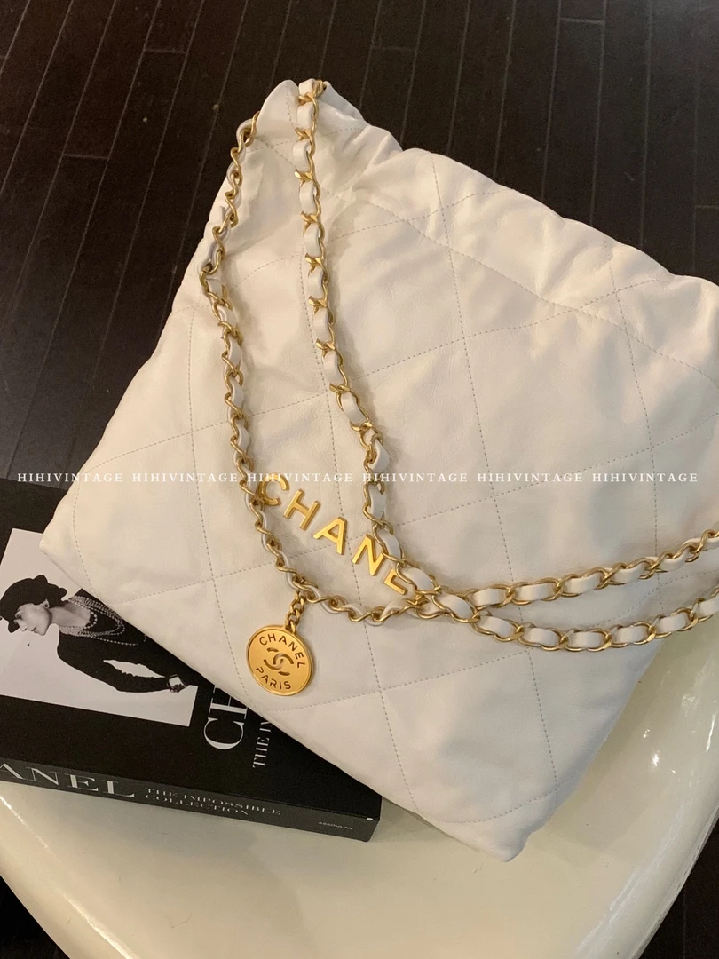 99新 Chanel/香奈儿 HIHI精选/Chanel 白色22bag 小号/9174796
