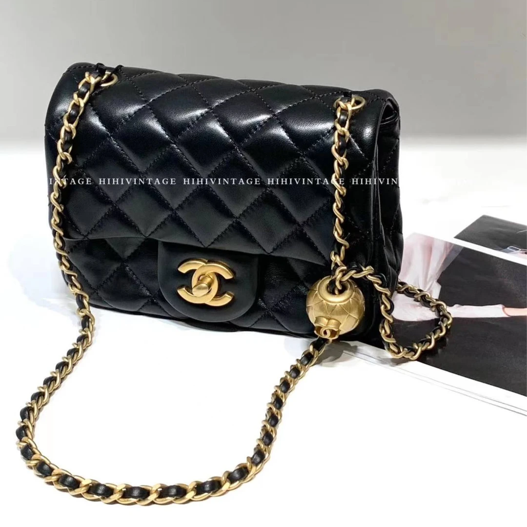 99新 Chanel/香奈儿 HIHI精选/黑金金球方胖子 芯片款 /9172983