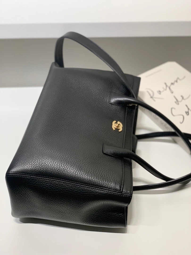 95新 Chanel/香奈儿 HIHI精选/Chanel 黑金cerf大号托特/9227580