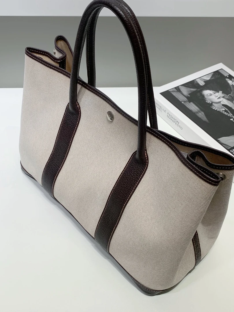 95新 Hermes/爱马仕 HIHI精选/Hermes 爱马仕 帆布拼皮花园36